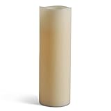 Gerson Wax Wavy Edge Vanilla Scent LED Candle, 4 by 12-Inch [並行輸入品]