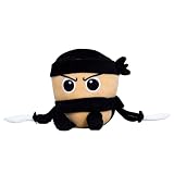 TJLMCORP イタリアンブレインロットぬいぐるみ カプチーノ アサシノ クールなぬいぐるみ かわいい ブラック サムライ ぬいぐるみ 奇妙なもの ミーム人形 子供 男の子 女の子 誕生日 クリスマス 面白いギフト アイデア