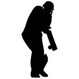 Cricket壁デカールステッカー6 – デカールステッカーと壁画子供少年少女の部屋、寝室。クリケットボールスポーツインド壁アートの装飾 – クリケットシルエット、ホーム装飾壁画 12 in. (5.
