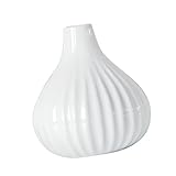 SunniMix 全3種選べる　現代的　デザイン　樹脂製　クラシックストライプ　フラワーポット　植物　花　オフィス　テーブル　花瓶　 - ホワイト, S