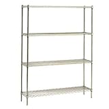 エレクター ステンレスエレクターシェルフ W1212xD307xH1384mm PSポール 4段 SSS1220・PS1390W-4