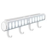 12LED センサーライト Wsky 人感センサーライト 懐中電灯 乾電池式 省エネ 超寿命 3Mテープ フック付き 貼り付け型 キチン・クロゼット・玄関 自動点灯 消灯 夜間ライト (昼光色)