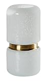 Torre & Tagus 902102A Audrey Brass Ring Deco Vase, Short, White [並行輸入品]