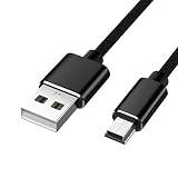 HYROOY USBケーブル A-オス - Mini-Bコード USB 2.0ケーブル デジタルカメラ用 MP3プレーヤーレシーバー用 ブラックナイロン