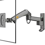 モニターアーム 壁 17-35インチ対応 耐荷重3-12Kg 壁掛けテレビ金具 壁掛けディスプレイアーム ガススプリング 高さ調節 上下左右に角度調整可能 VESA 75x75/100x100mm F150-G