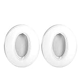 HD 4.50 BTNC イヤーパッド 交換用 プロテイン レザー イヤーパッド クッション カバー 修理パーツ ゼンハイザー HD 4.50BT HD 4.50BTNC HD 4.40BT ワイヤレスヘッドフォンに対応 (ホワイト)