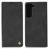 [TKPRODUCT DESIGN] Galaxy S22 ケース 手帳型 galaxyケース (カード収納付き) カバーケース (ブラック/S22)