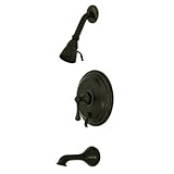 Kingston Brass KB36350BL Vintage Tub and Shower Faucet with Metal lever handle, Oil Rubbed Bronze [並