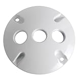 Taymac LV330WH Three-Hole Round Metal Lampholder Cover, White by TayMac