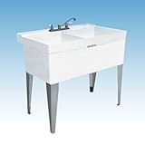 Mustee 26 F Utilatwin floor-mountランドリー/ユーティリティ浴槽、ホワイト