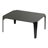 岩附 テーブル ローテーブル 折りたたみ 幅75 ブラック UV塗装 IW-7550BK