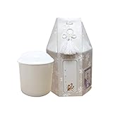 骨袋 覆い袋 骨壷セット さくら 桜花 六角 骨壷カバー 戒名/お写真入れシール付き 分骨 骨壺付き 手元供養 納骨 ペット (ホワイト, 3.5寸)