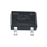 Poilee 50個 ブリッジ整流器 2A 1000V DB207S SOP-4 ブリッジダイオード 整流器 電子 工作 部品