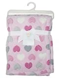 Luxury Soft Snuggle Blanket Pink Heart Baby Girls by Snuggle Baby