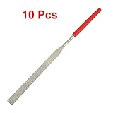 uxcell ダイヤモンドテーパーヤスリ　滑り止め　ハンドル　宝石商　同等　10個入り