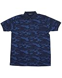 [CASUALINASE] ゴルフ メンズ ポロシャツ ゴルフウェア 半袖 カモフラ 迷彩柄 ドライ速乾 ストレッチ 鹿の子 トップス 大きいサイズ 春夏