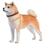 1/6 サイズ 秋田犬 可愛い 犬 動物 リアル フィギュア PVC プラモデル プレミアム 大人のおもちゃ 模型 18cm級 オリジナル スタチュー 塗装済 完成品 犬好き 誕生日 プレゼント 置物 (007A(イエローホワイト))