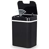 センサーゴミ箱 ふた付き 自動開閉 ゴミ箱 12L 非接触 電動 ダストボックス おしゃれ 密閉 防臭 匂いが漏れない トイレ キッチン 生ゴミ オフィス 家庭用(ブラック)