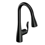 Moen 7594BL Arbor One-Handle High Arc Pulldown Kitchen Faucet Featuring Reflex, Matte Black [並行輸入品]