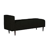 arne ベンチソファ 背もたれ無し ベンチチェアー 長椅子 片肘付き イス ダイニング 2人掛け 布張り Baggy SA 2×5 ブラック