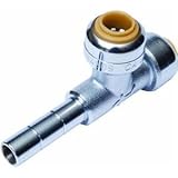 Cash Acme U4358A Sharkbite 1/4" x 3/8" Tube x 1/4" Brass Push Tee (並行輸入品)
