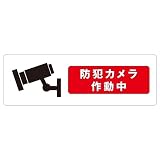 シール ステッカー sticker 長方形 12x4cm 日本製(防犯カメラ作動中)