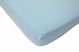 Jollein 510_0023 Fitted Sheet Cotton (75 x 150 cm, Blue) by Jollein