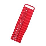 P Prettyia 全6種　ソケットホルダー 　ソケットトレイ オーガナイザー　ソケットレールラックツール - M赤