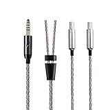 6N単結晶銅・銀メッキ Sennheiser ゼンハイザー HD800 HD800s HD820 対応アップグレード・ケーブル【プラグ 4.4mm 5極 バランス】ビバボ Dharma D1000 対応 交換用 リケーブル ヘッドフォン ケーブル