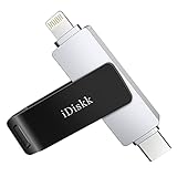 【Apple Mfi認証済 iPhone16/15】iDiskk iPhone usbメモリー 256GB 外付けフラッシュドライブ ディスク 【Lightning＋Type-Cコネクタ搭載】iOS外部ストレージ スマホスペース解放 拡張 プラグ&プレイ ワンクリック自動バックアップ 高互換性 容量不足解消 パスワード保護Android(USB C)/PC/Mac/i-Phone/iPadなど対応