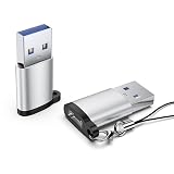 RuiMi Type-C 変換アダプタ USB 3.0 (オス) 変換アダプタType C (メス) 10Gbps 急速充電 高速データ転送 OTG対応 紛失防止ストラップ付きType C (メス) to USB 3.0 (オス)変換アダプタ（2個セット）