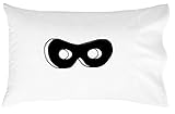 Oh, Susannah Superhero mask (Black) Toddler Size Pillowcase (1 Pillow Cover 14 x 20.5 Inches) by Oh,