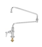 T&S Brass B-0319 Single Pantry Faucet, Special 24-Inch Double-Joint Swing Nozzle by T&S Brass