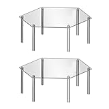 HAMILO アクリルスタンド アクリル台 フィギュア用 雛壇 ディスプレイ台 六角形 2点セット (高さ10cm)