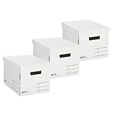 コクヨ 収納ボックス NEOS レギュラーサイズ フタ付き 3個セット ホワイト AMフ-NE983WX3