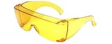 Calabria 3000 Large Square Over Safety Glasses UV Protection in Yellow by Calabria