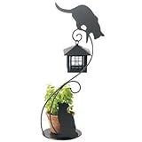 ガーデンライト LED センサー付 ソーラーライト 猫のシルエットM