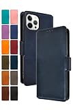 シズカウィルRe iPhone 12 / 12 Pro ケース カバー 手帳型 本革調 レザーケース 1個入り ネイビー
