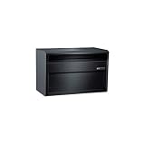 ハッピー金属 ステンレスポスト　ファミール615-SB　（壁面埋込＆ポール取付タイプ・大谷石サイズ）　【郵便ポスト】 ステンレススーパーブラック