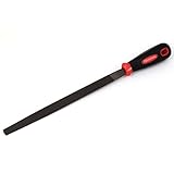 uxcell　フラットヤスリ　フラットファイル　プラスチックカバーハンドル　グレー　炭素鋼