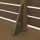 YKK　リウッドデッキ200　リウッドデッキフェンス3型　中柱（端柱）用控え金具　【ウッドデッキ　人工木　フェンス】 　ナチュラルブラウン