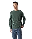 Champion ロングTシャツ 長袖Tシャツ 綿100 Percent 定番 ワンポイントロゴ刺繍 ロングスリーブTシャツ C3-P401 メンズ ミッドグリーン L