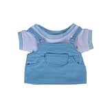 COZENTA 人形 ぬいぐるみ ぬい服 オーバーオール Tシャツ セット (15cm ライトブルー)