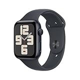 Apple Watch SE(第 2 世代)[GPS モデル 44mm ケース]ミッドナイトアルミニウムケースとミッドナイトスポーツバンド 