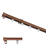 トーソー カーテンレール ウッディミディアム シングル 1.6m~3.0m 伸縮式木目調カーテンレール 天井付け 正面付け 30003670