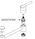 Danze da507376 Wセラミックディスクカートリッジforポットフィラー蛇口、 DA507376W