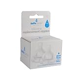 The Safe Starter 2 Pack Nipple Replacement Pack, Flow 1, White by The Safe Starter [並行輸入品]