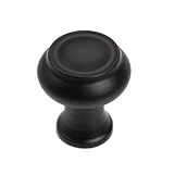 Iron Valley – 1 "ラウンドエッジキャビネットノブ – パックof ( 10 ) – Solid Cast Iron 1 Inch ブラック IV-808-Round