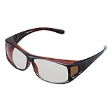 パール(Pearl) 花粉グラス 花粉メガネ UVカット ブルーライトカット くもり止め加工（両面） ダークブラウンデミ KG-616-2