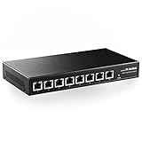 MokerLink 8ポート2.5Gイーサネットスイッチ、8 x 2.5GBASE-Tポート、10/100/1000Mbps対応、メタルアンマネージドファンレスネットワークスイッチ